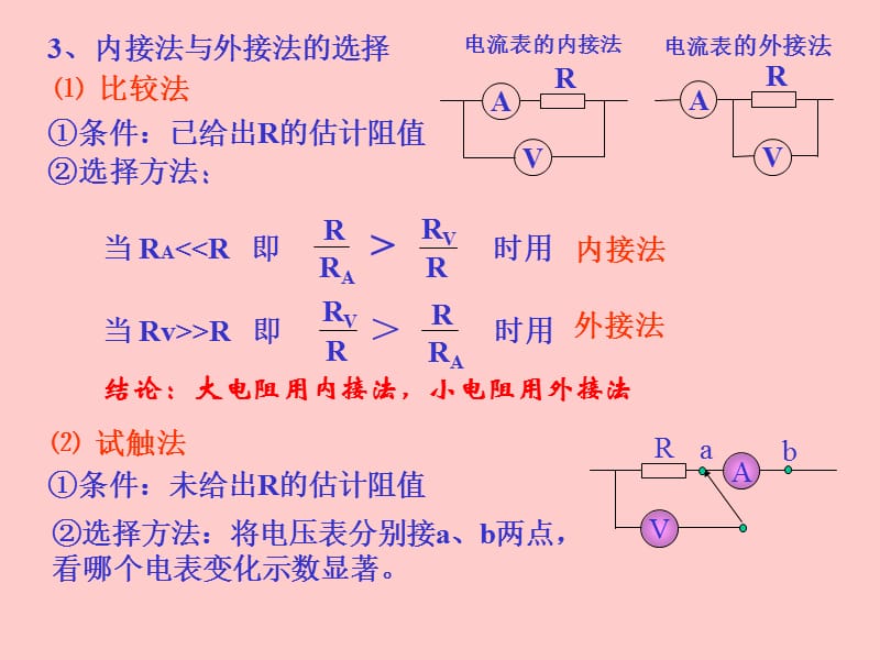 ppt 电学实验:电阻的测量,恒定电流,高中物理,一,伏安法测电阻,2