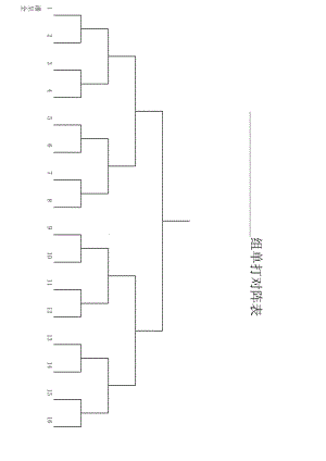 乒乓球比赛分组对阵表(8人,16人,32人).xls