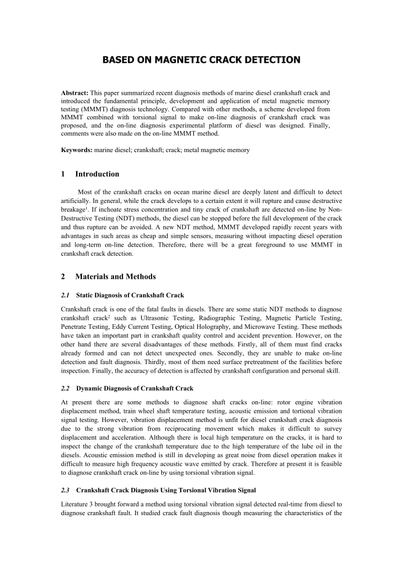 BASED ON MAGNETIC CRACK DETECTION 科技英语专业论文.doc_第2页