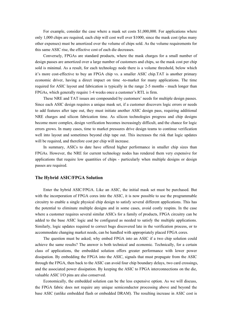ASIC和FPGA架构的混合 电信专业英语论文.doc_第2页