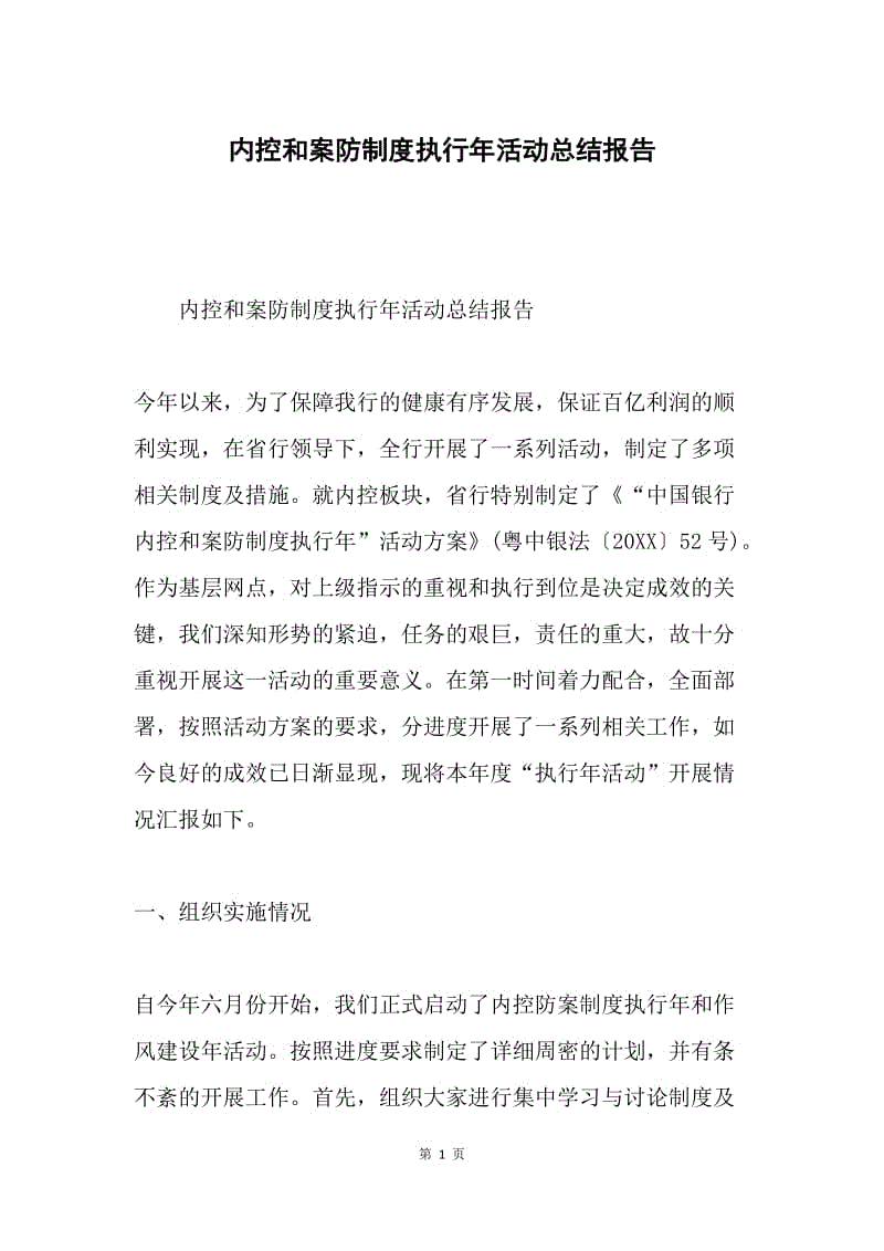 内控和案防制度执行年活动总结报告.docx