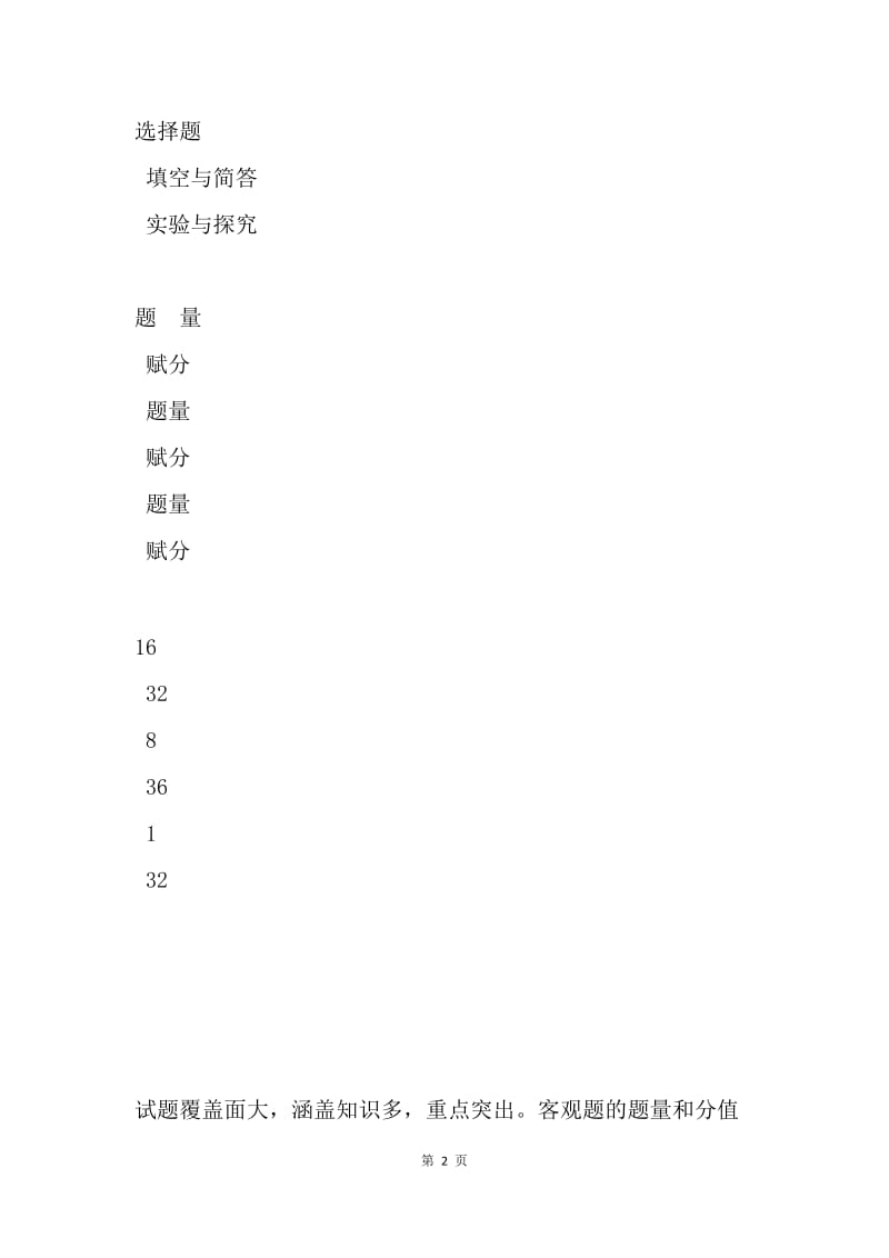 初中化学试卷质量分析.docx_第2页