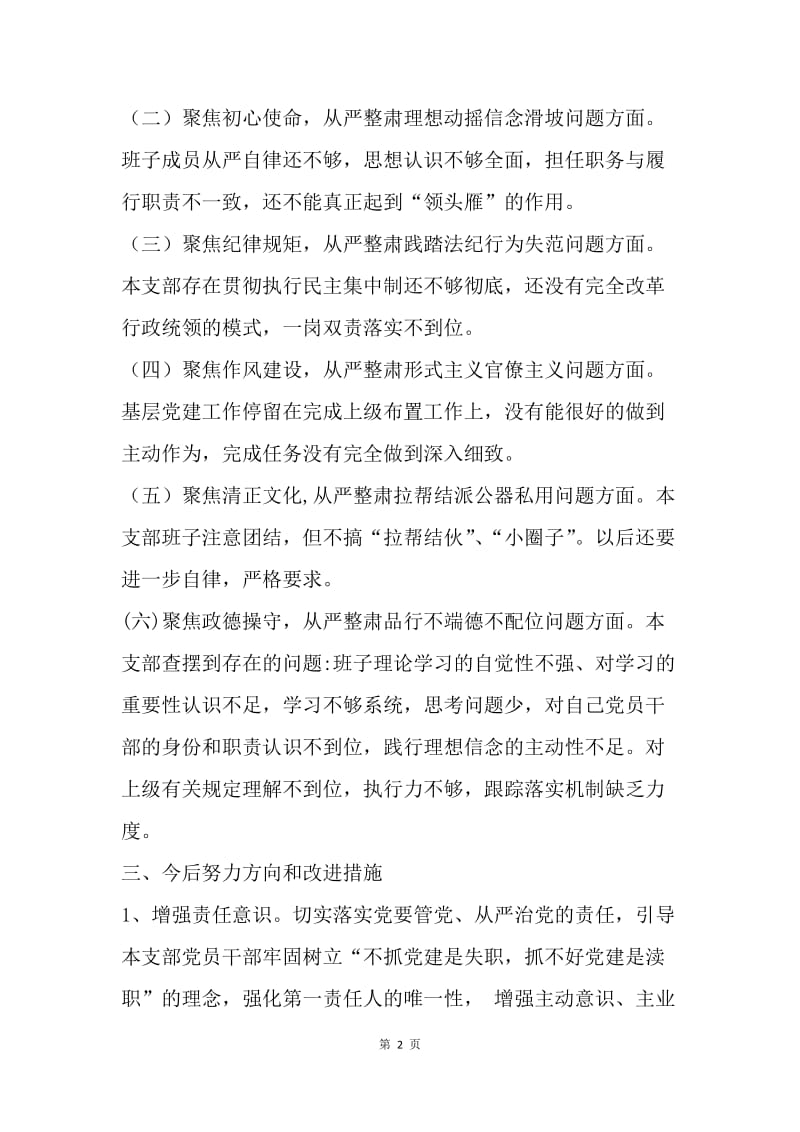 党支部领导班子“讲严立”专题生活会对照分析检查材料.docx_第2页