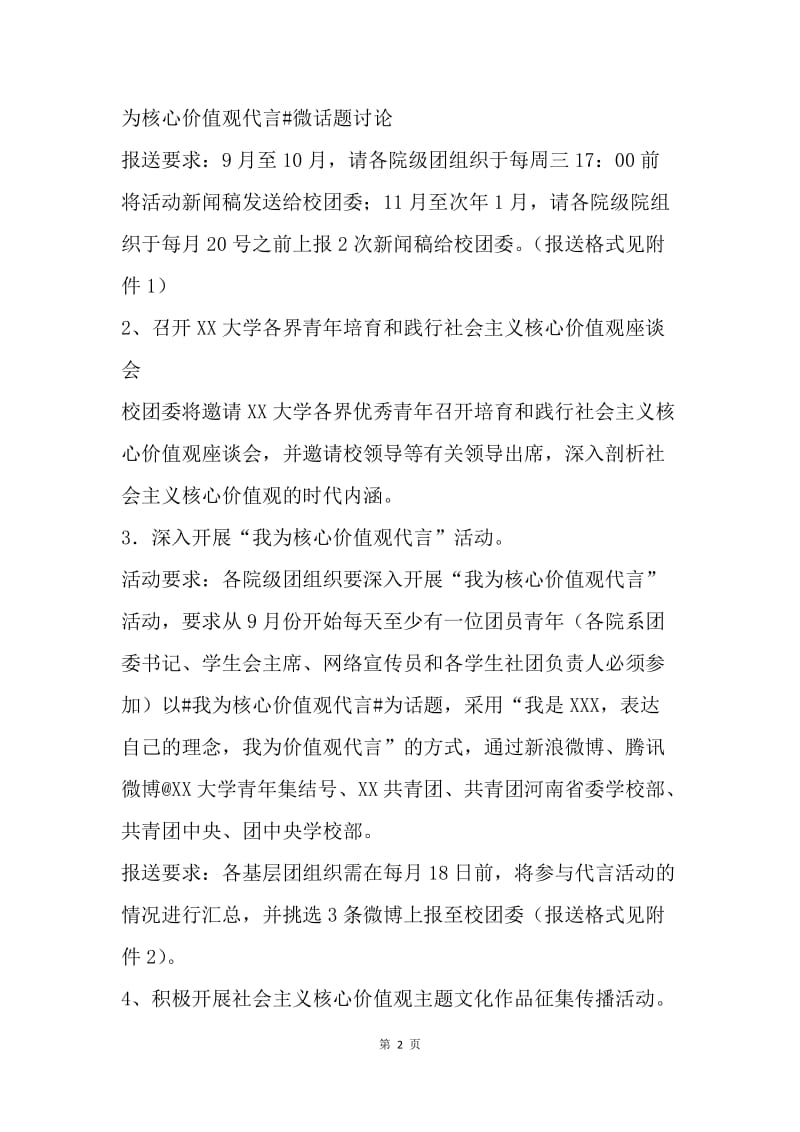 大学生开展培育和践行社会主义核心价值观活动总结.docx_第2页