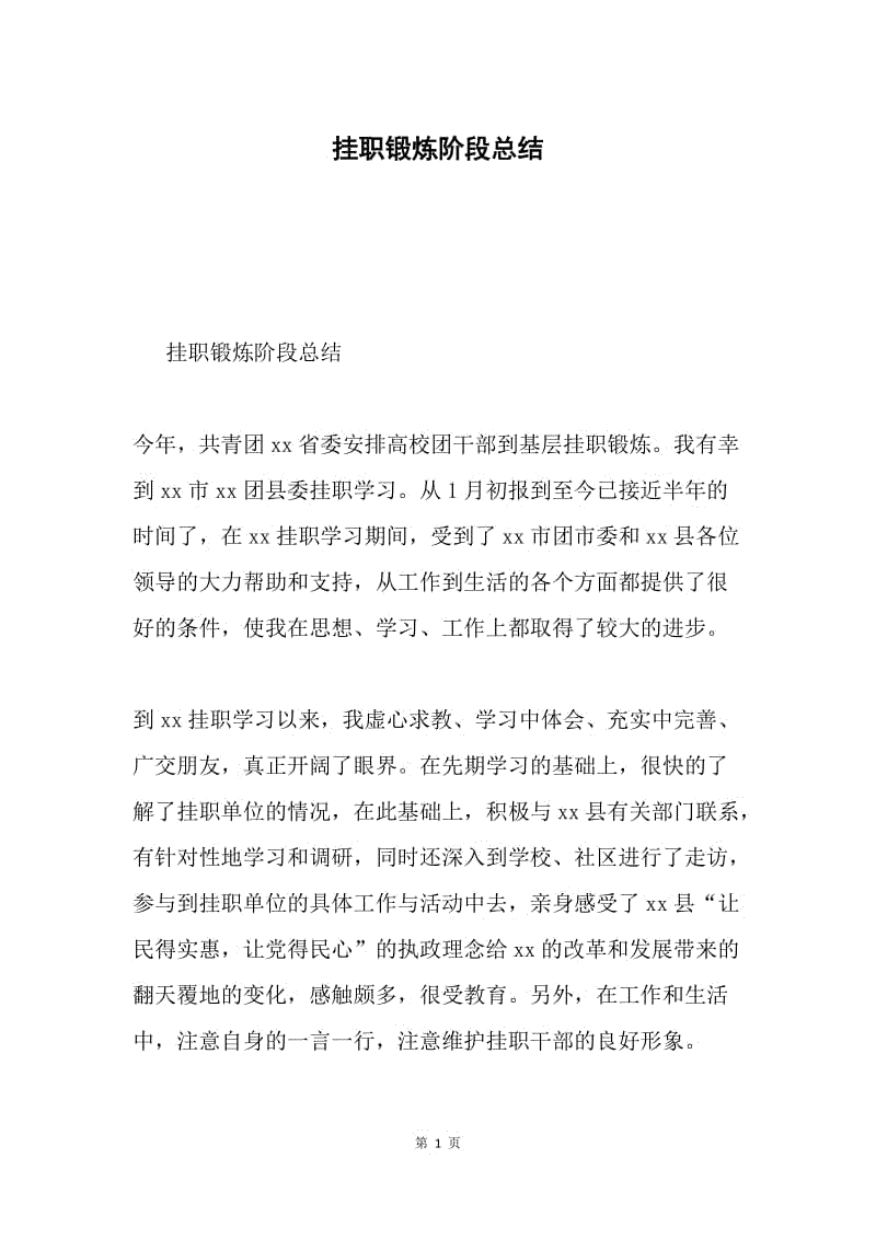 挂职锻炼阶段总结.docx