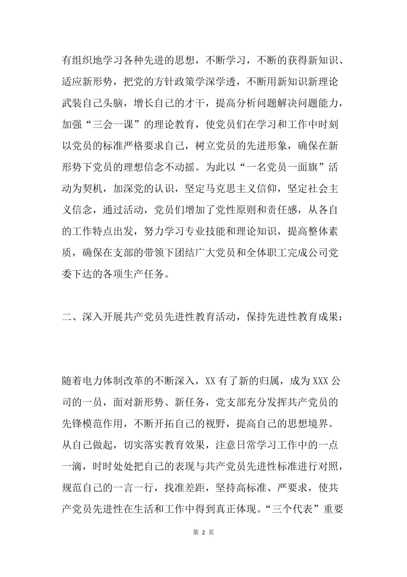 电力企业党支部申报材料.docx_第2页