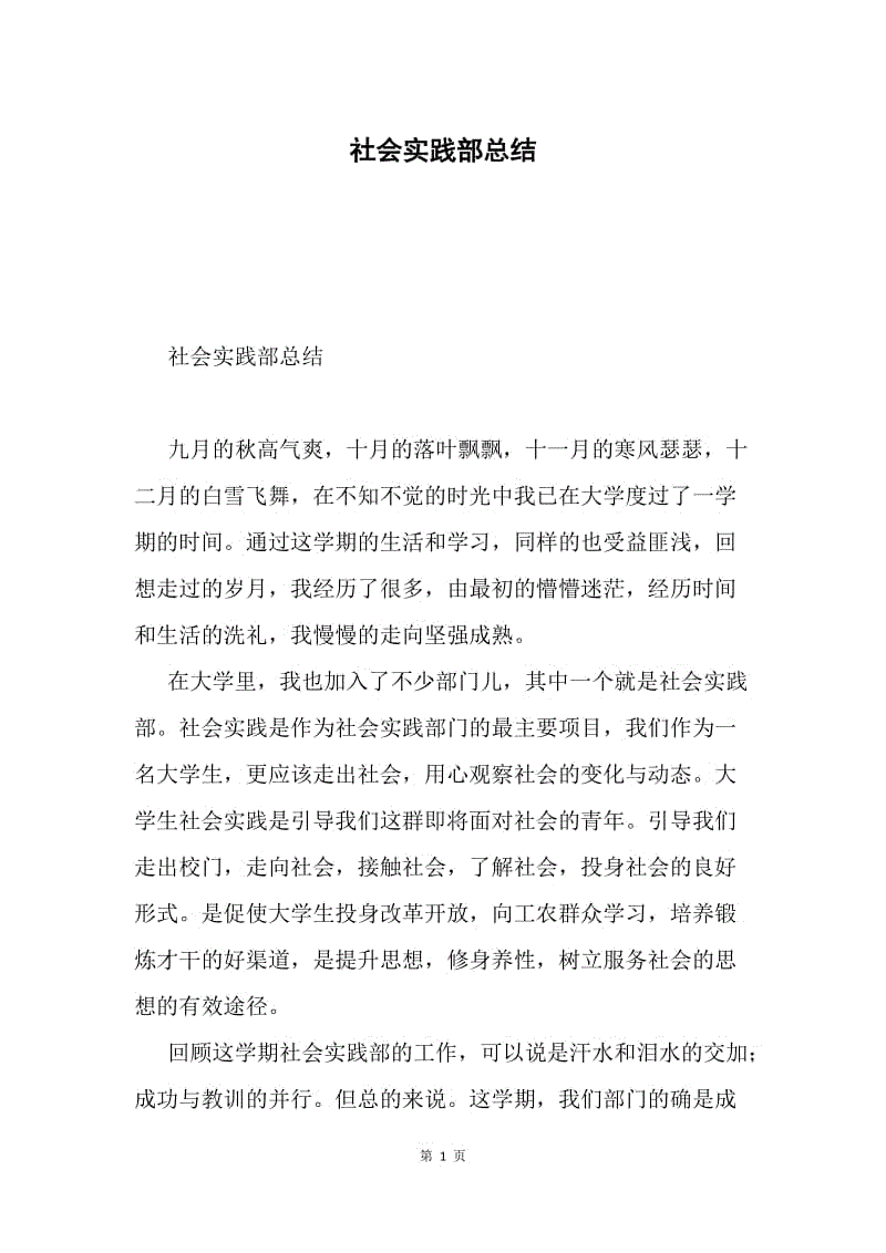 社会实践部总结.docx