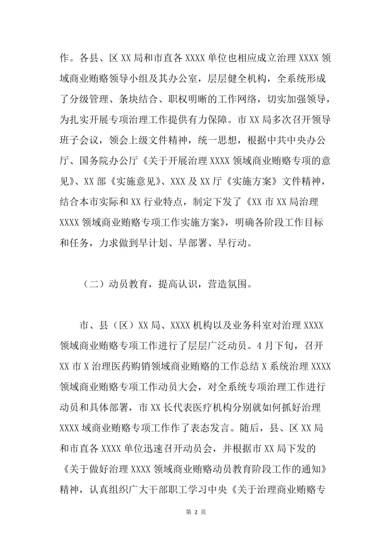 治理医药购销领域商业贿赂专项工作总结.docx_第2页