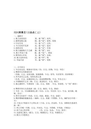 荆轲刺秦王语法总结(完整全面版)名师制作优质教学资料.doc