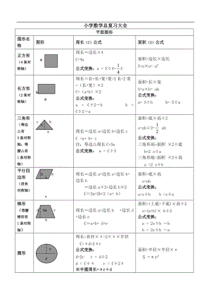 小学数学总复习资料.doc