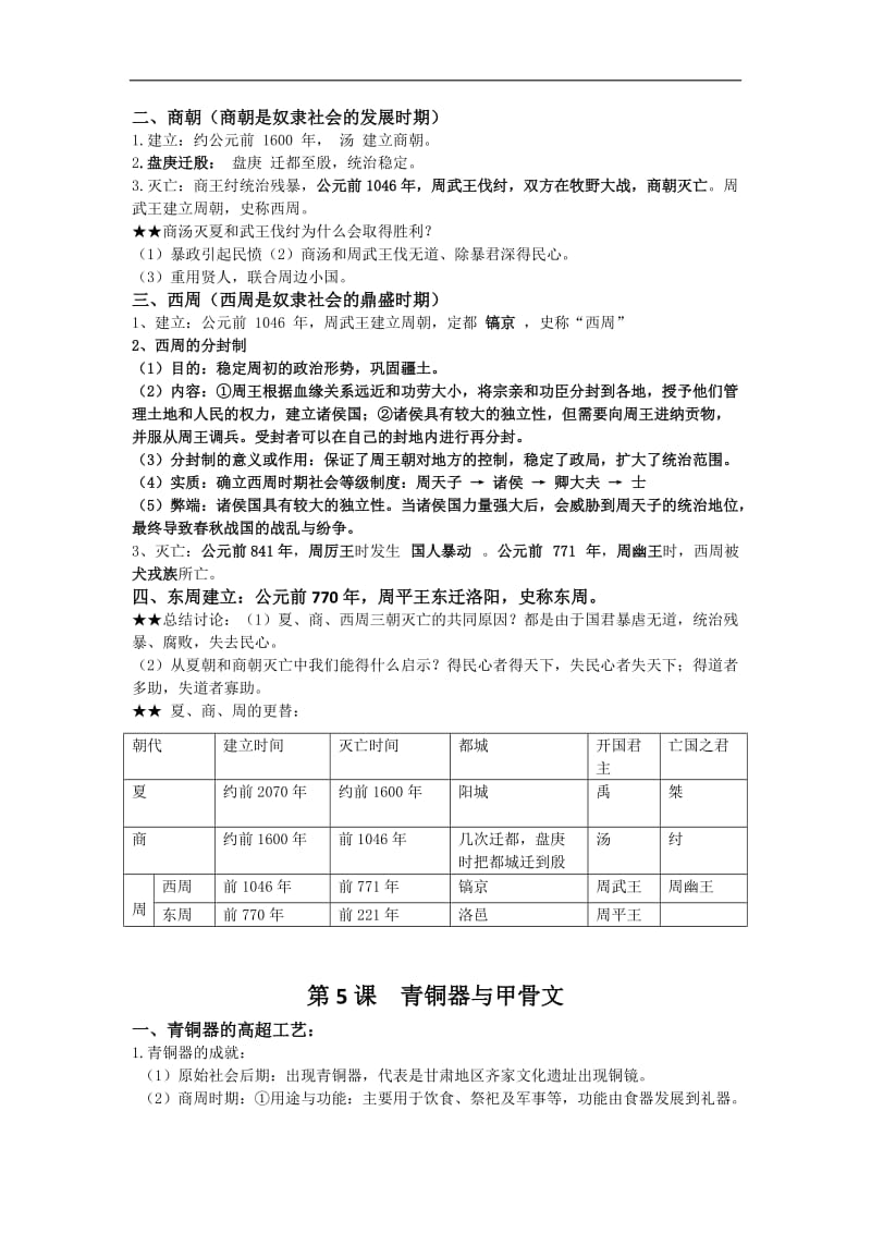 部编版人教历史全册复习提纲.doc_第3页