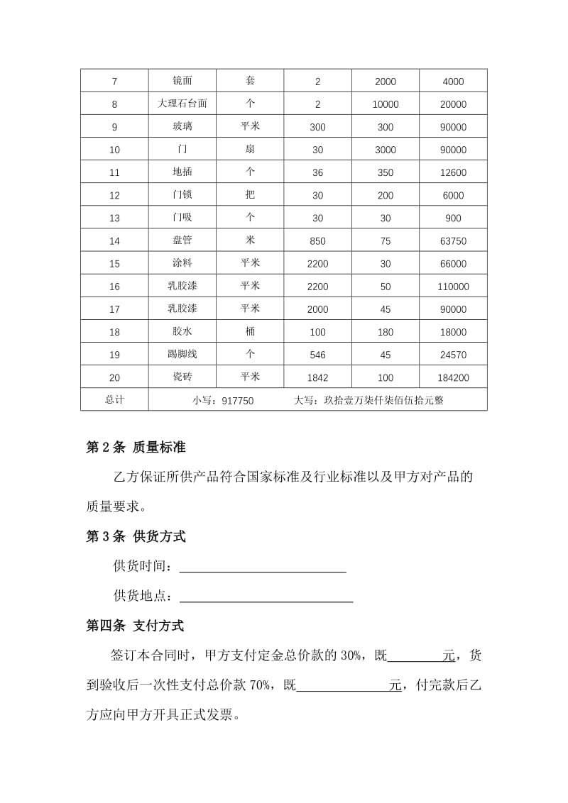 装修材料采购合同(1)名师制作优质教学资料.doc_第2页