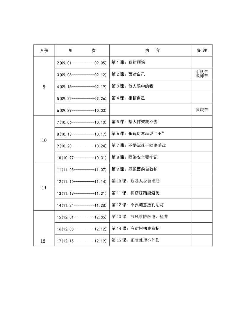 鄂教版六年级生命安全教育教案(武汉出版社)名师制作优质教学资料.doc_第3页