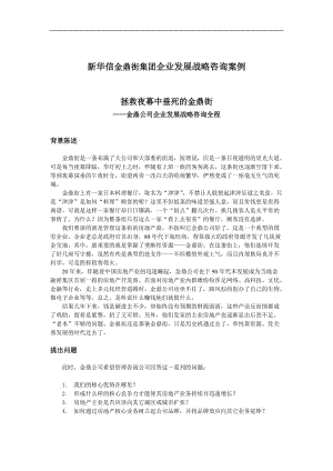 新华信金鼎街集团企业发展战略咨询案例DOC11页.doc