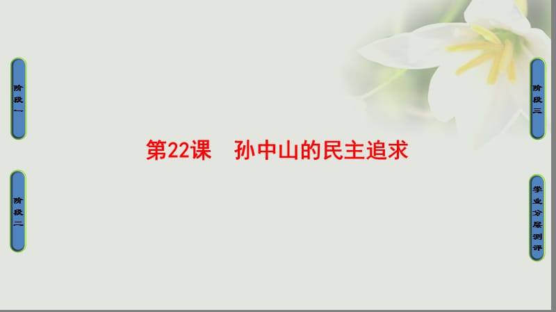 2018学年高中历史第5单元近现代中国的先进思想第22课孙中山的民主追求课件岳麓版必修名师制作优质学案.ppt_第1页