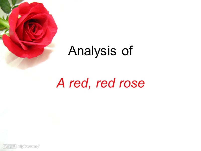 A-red--red-rose英文赏析(重点修辞)名师制作优质教学资料.ppt_第1页