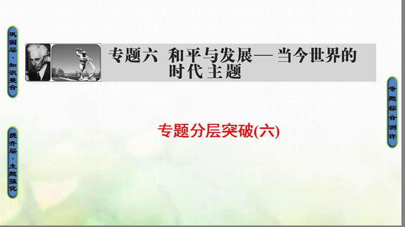 2018学年高中历史专题6和平与发展__当今世界的时代主题专题分层突破课件人民版选修名师制作优质学案.ppt_第1页