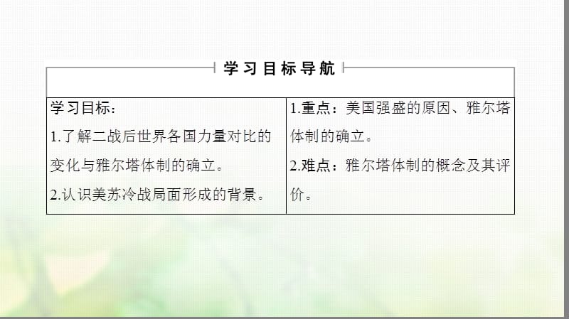 2018学年高中历史专题4雅尔塔体制下的冷战与和平1战后初期的世界政治形势课件人民版选修名师制作优质学案.ppt_第2页