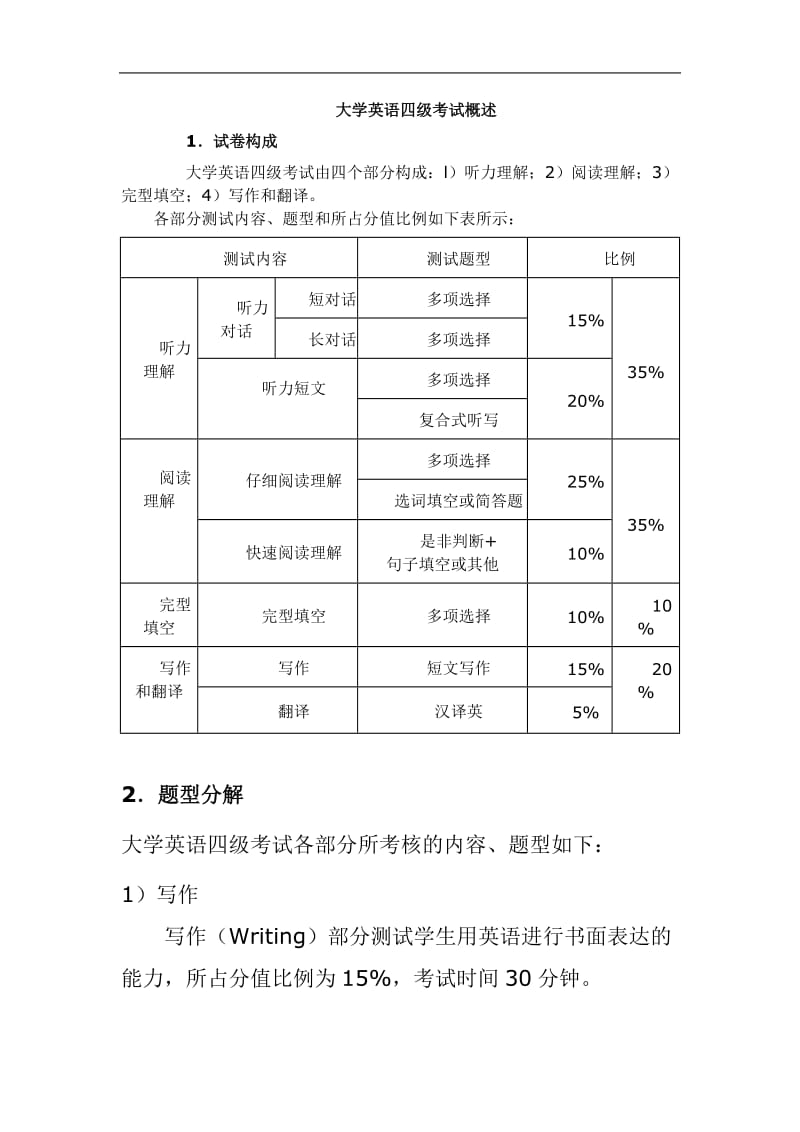 大学英语四级考试五大题型解题技巧.doc_第1页