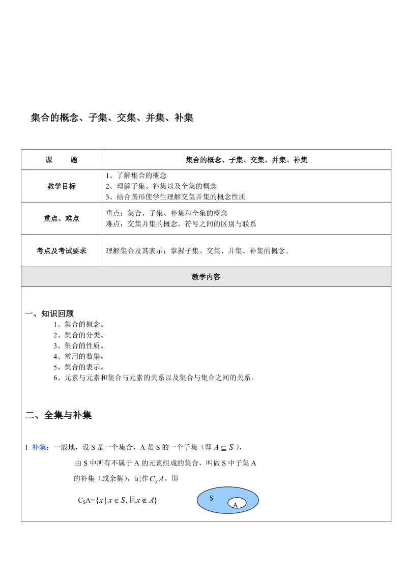 集合的概念、子集、交集、并集、补集名师制作优质教学资料.doc_第1页