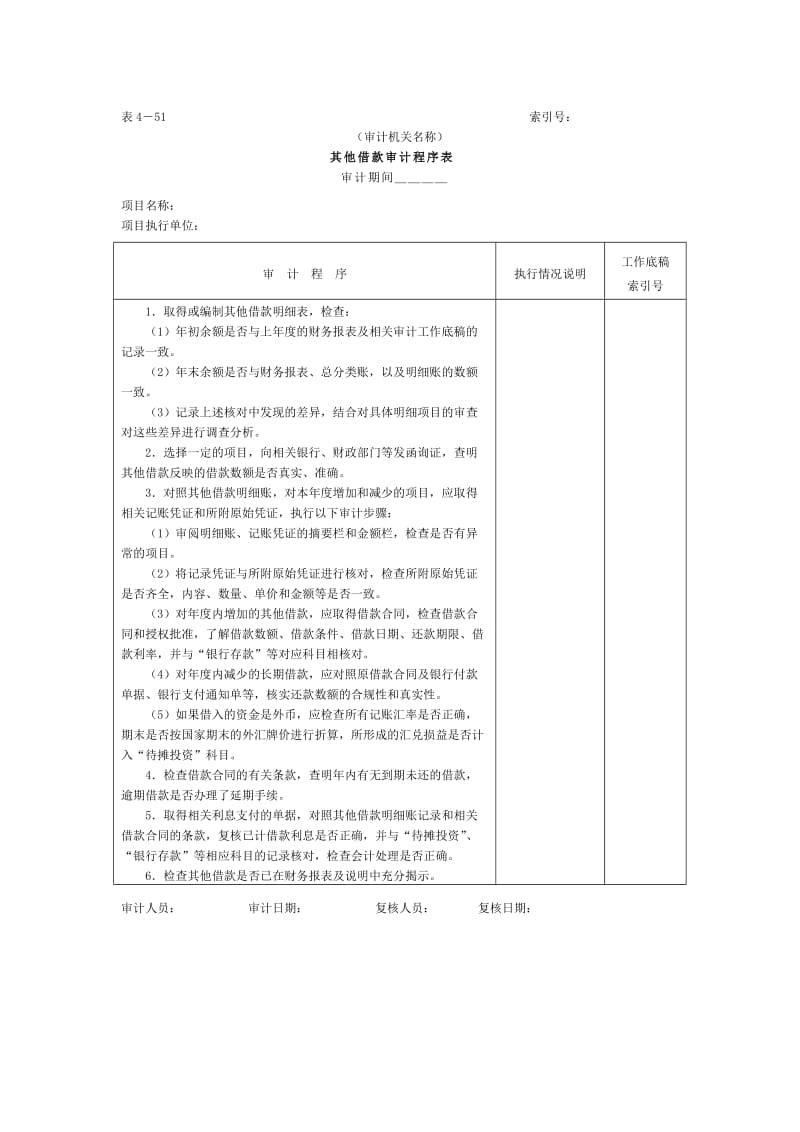 12项目借款-3其他借款审计程序表.doc_第1页