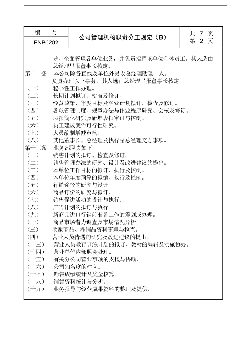 02公司管理机构职责分工规定B.doc.doc_第2页