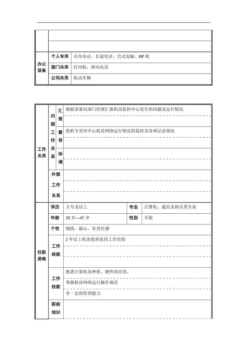 值机主管岗位说明书.doc.doc_第2页