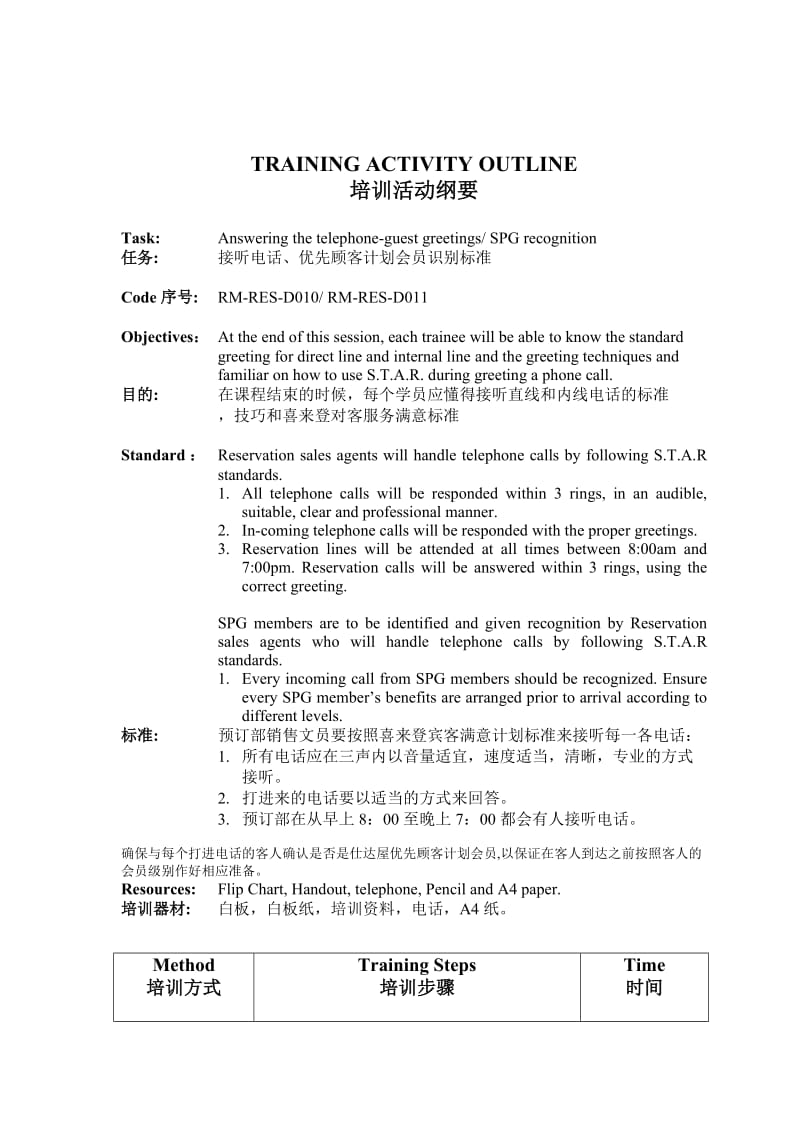 优先顾客计划会员识别标准培训纲要(doc 3).doc_第1页