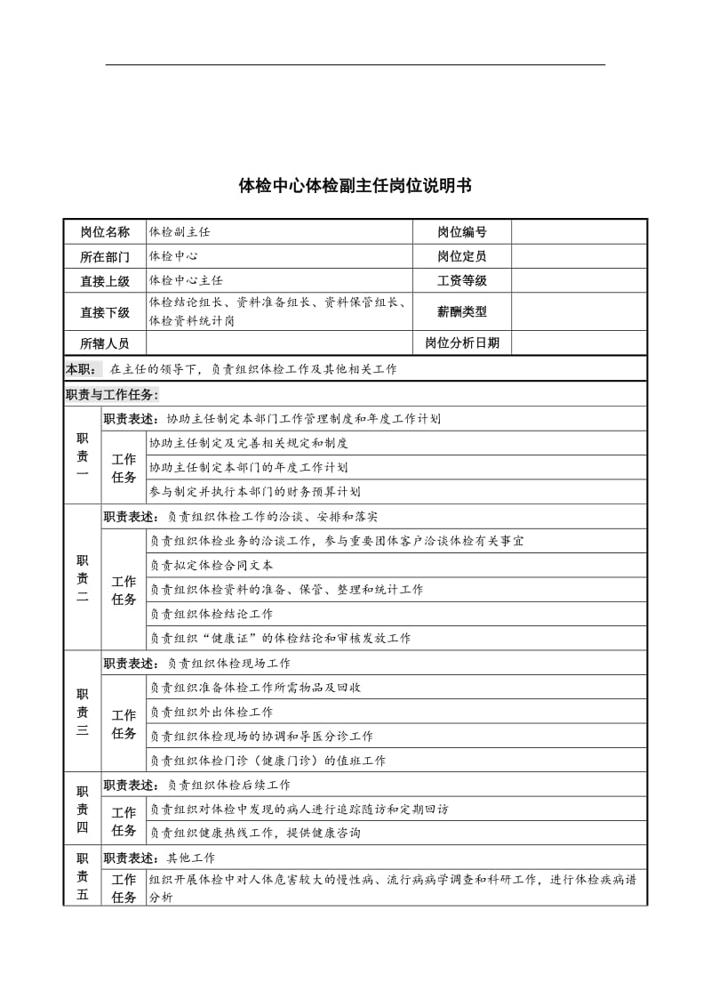 体检中心体检副主任岗位说明书.doc.doc_第1页