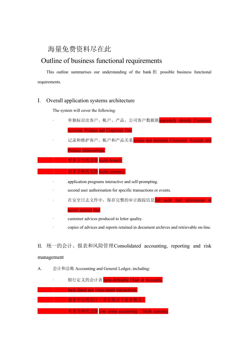 outline of business functional requirements.doc_第1页