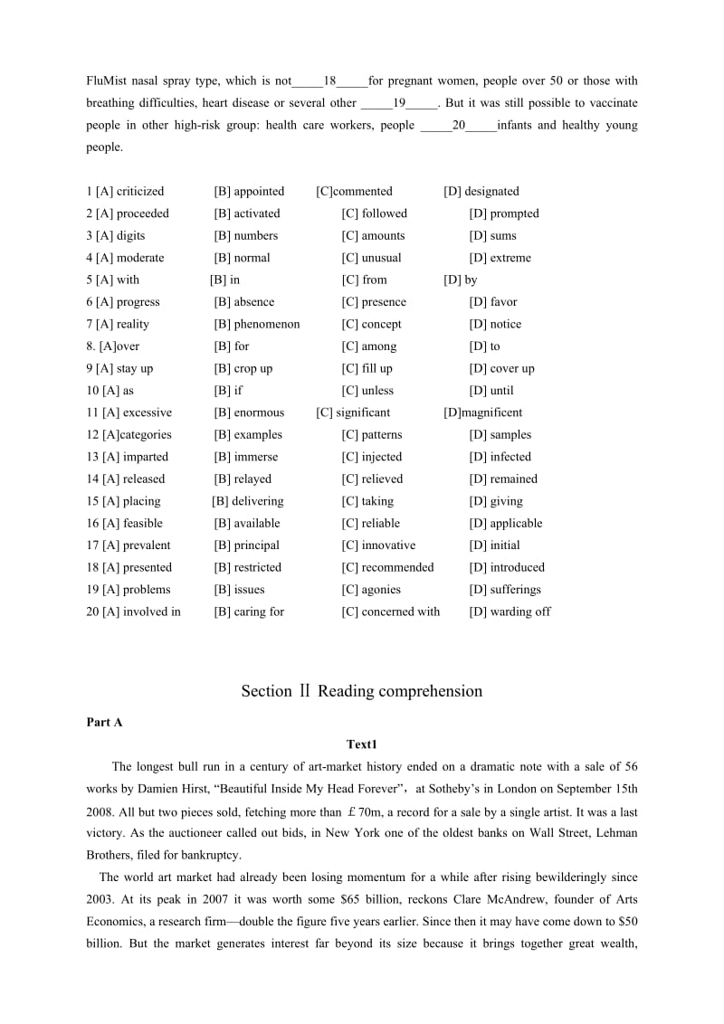 2010-2018年考研英语二历年真题及答案解析名师制作优质教学资料.doc_第2页