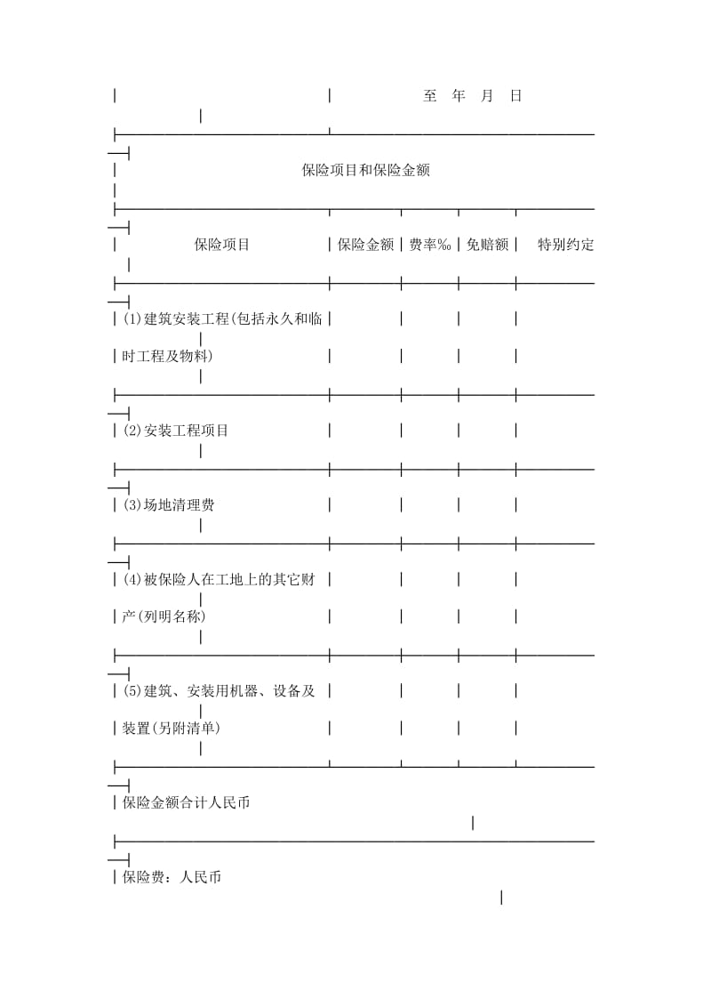 中国人民保险公司建筑安装工程险投保单.doc_第2页