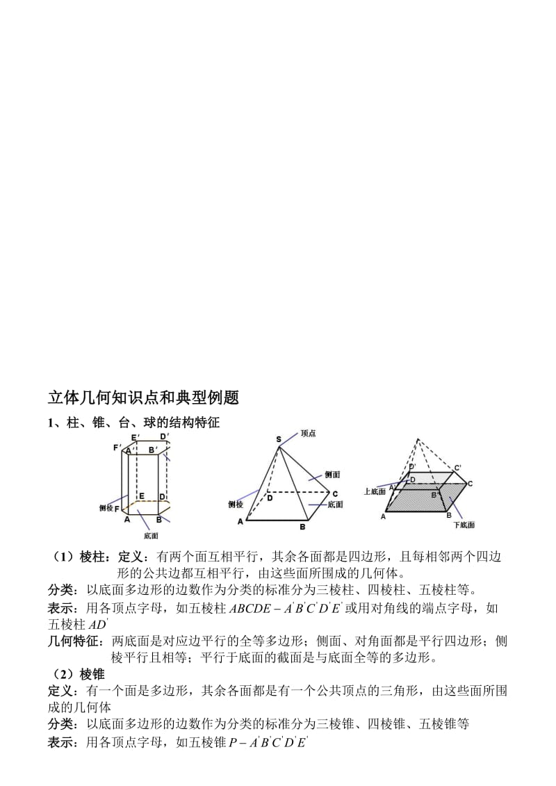 (精品)立体几何知识点+经典习题名师制作优质教学资料.doc_第1页