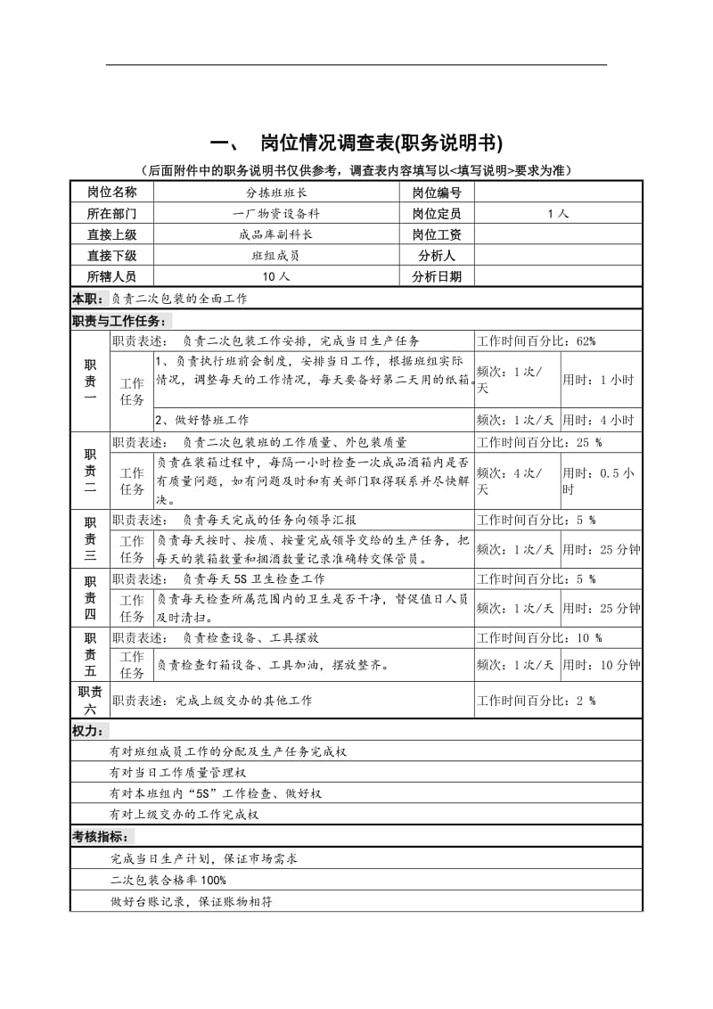 分拣班班长岗位说明书.doc.doc_第1页