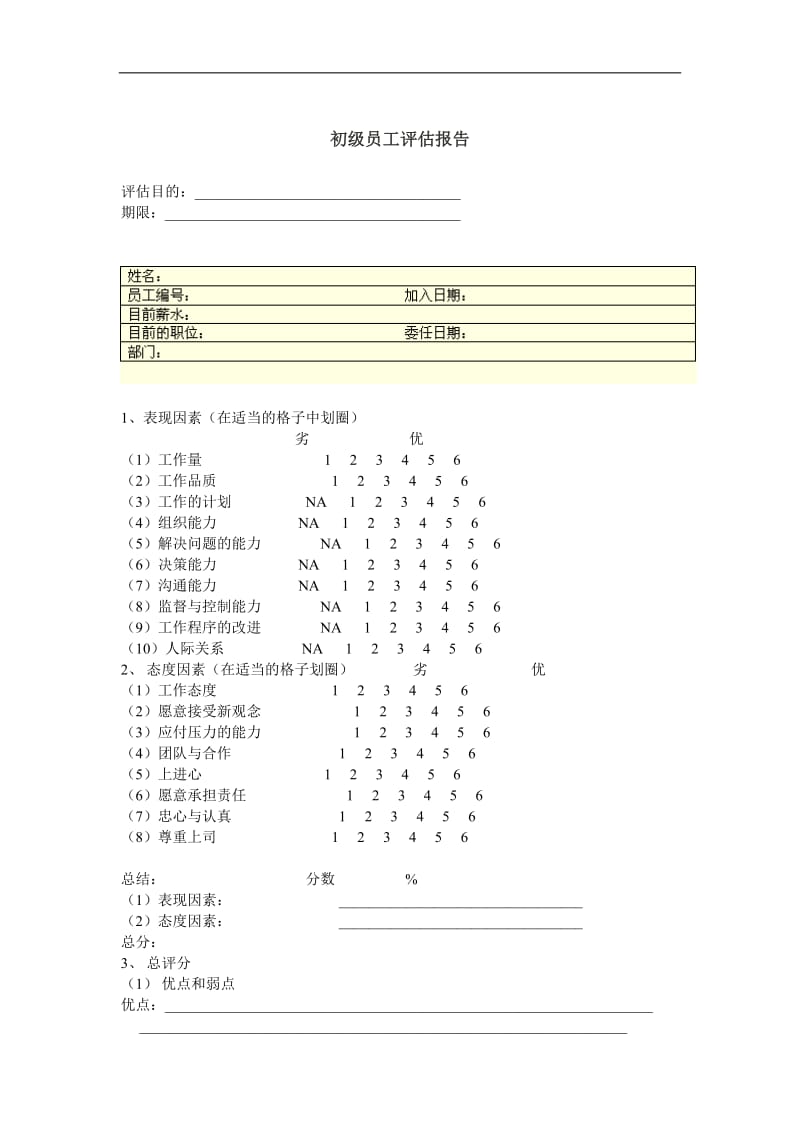 初级员工评估报告.doc.doc_第1页