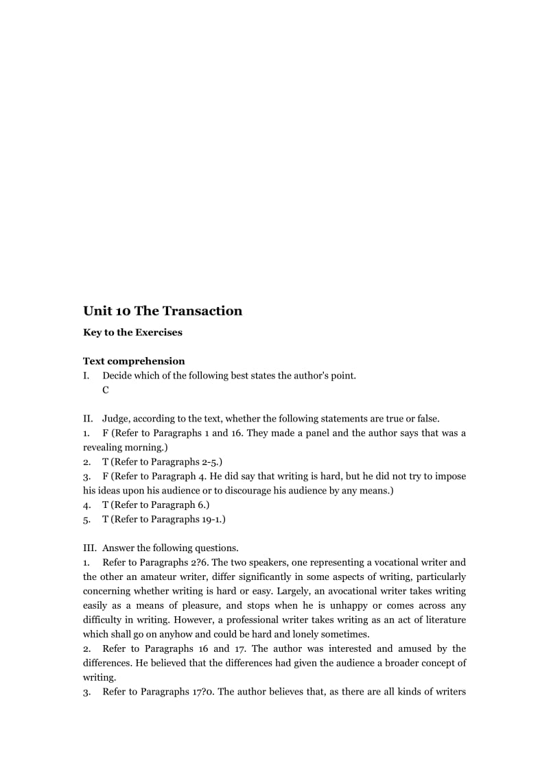 Unit-10-The-Transaction练习答案综合教程三名师制作优质教学资料.doc_第1页