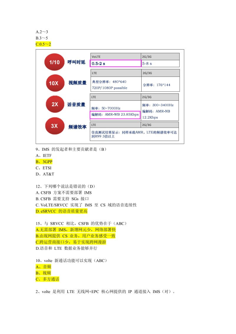 VoLTE题库大全(含解析)名师制作优质教学资料.doc_第3页