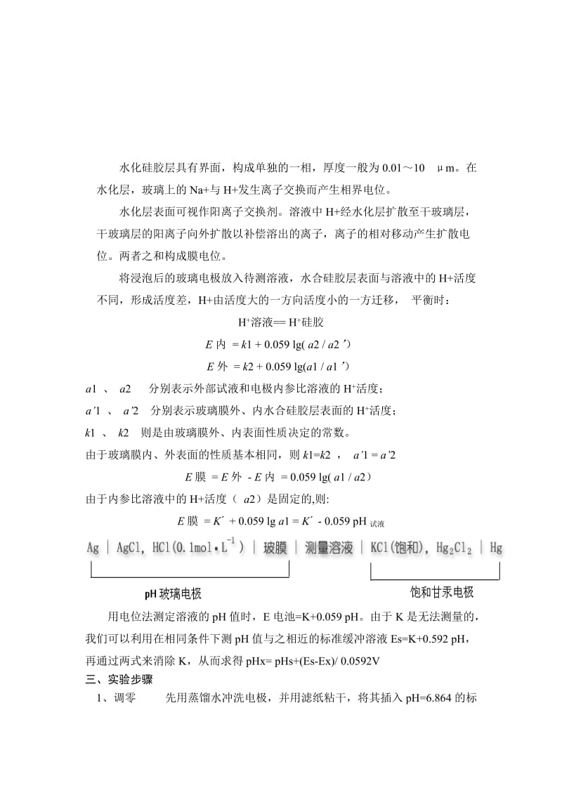 pH计的使用及溶液pH的测定实验报告名师制作优质教学资料.doc_第2页