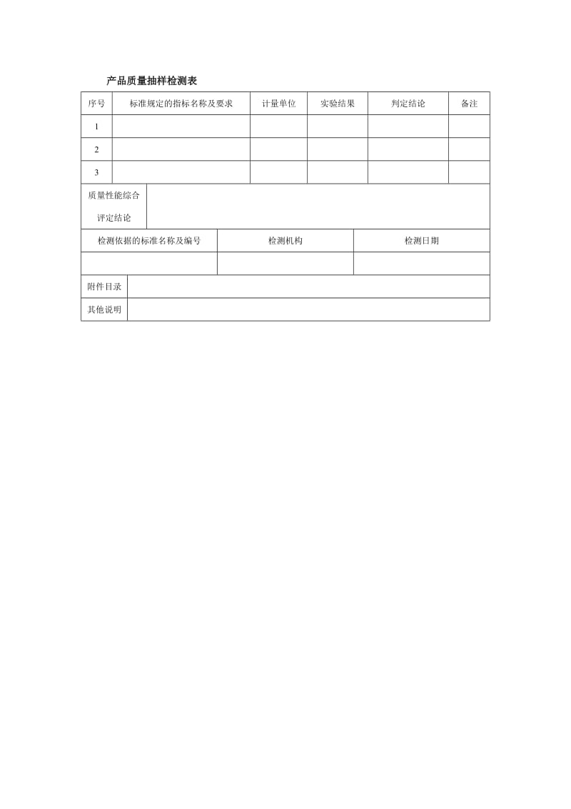 产品质量抽样检测表.doc_第1页