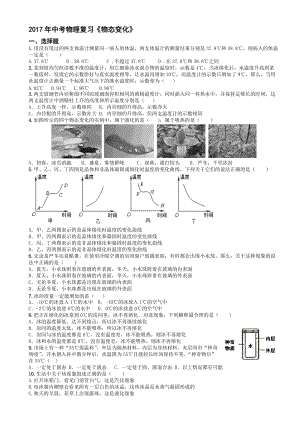 2017年中考物理复习专题《物态变化》名师制作优质教学资料.doc