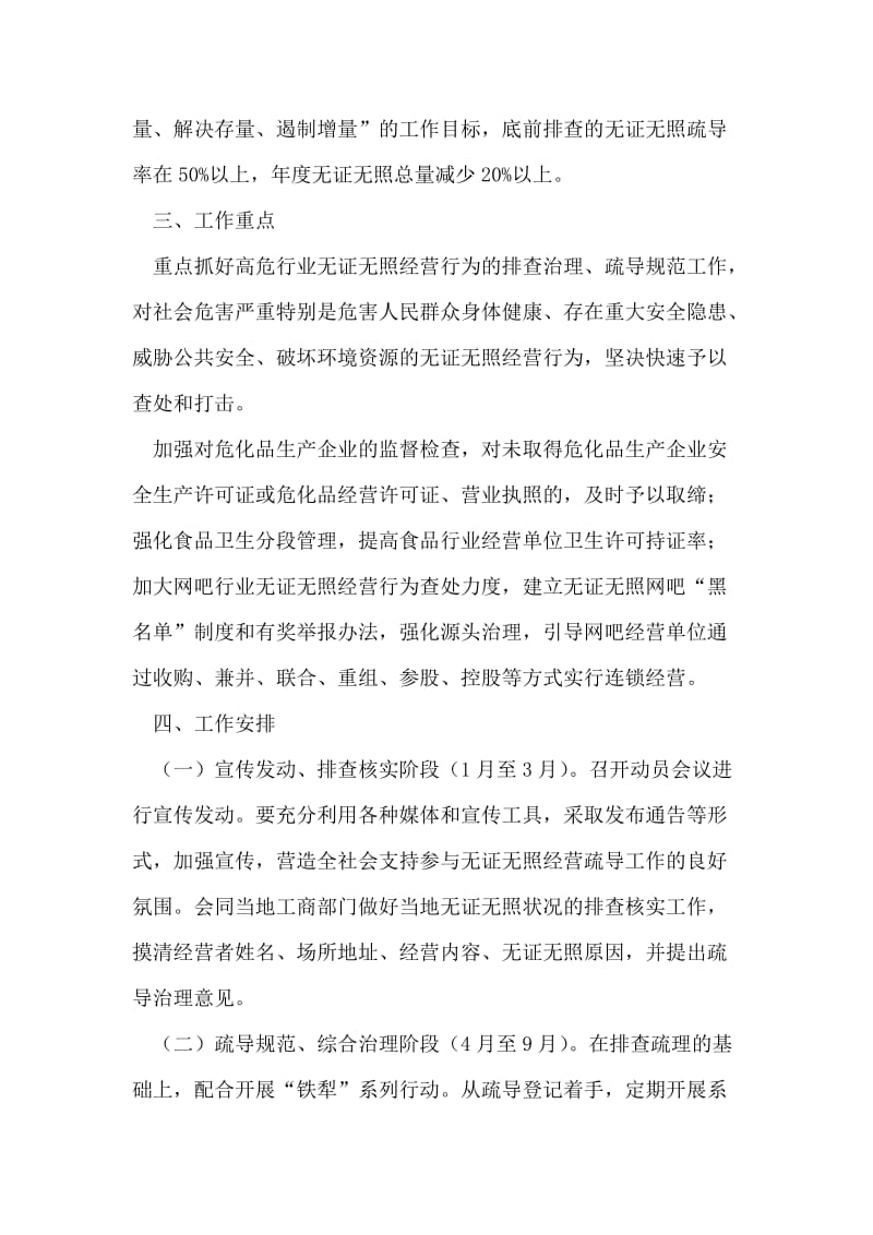 镇无证无照经营疏导规范服务年活动实施方案.doc_第2页