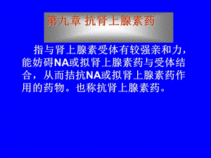 医学课件第九章抗肾上腺素药.ppt