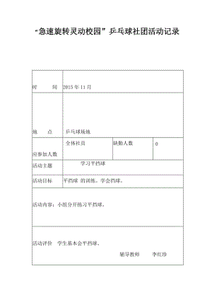 最新11月份活动记录汇编.doc