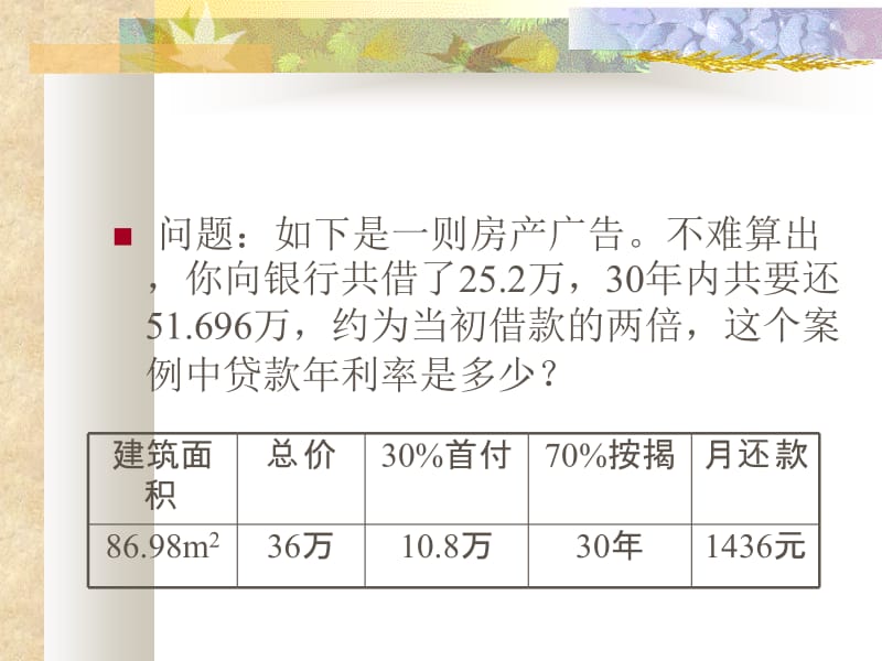 医学课件第五讲非线性方程模型实验购房贷款的利率.ppt_第3页