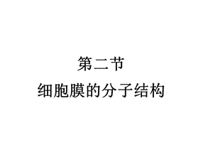 医学课件第二细胞膜的分子结构.ppt