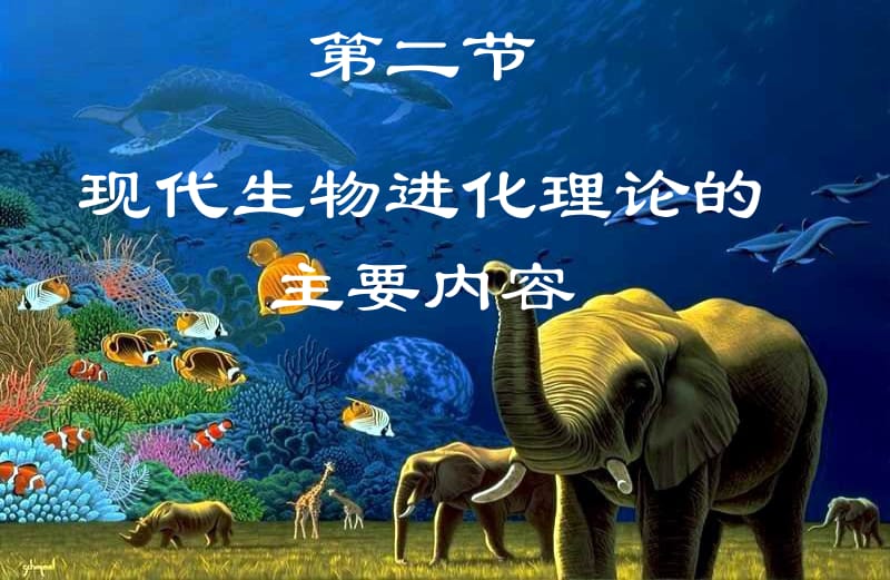 医学课件第二节现代生物进化理论的主要内容.ppt_第1页