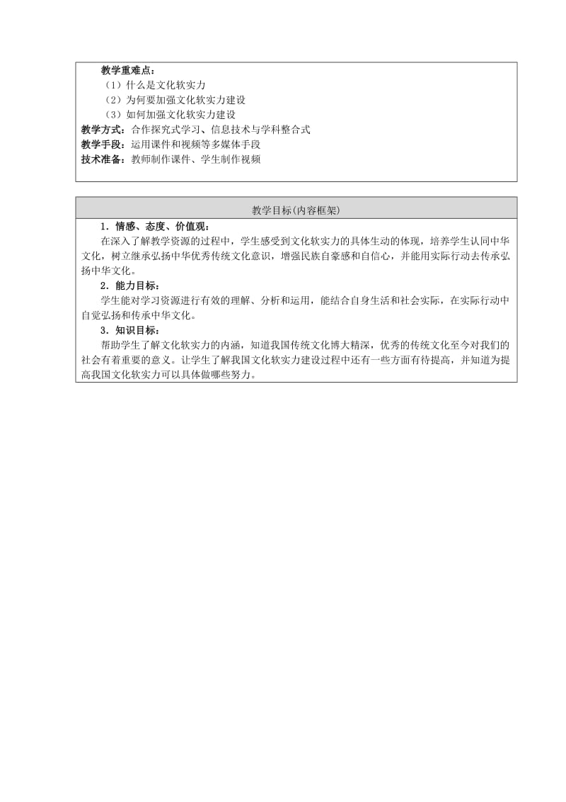 最新《提高我国文化软实力》教学设计汇编.docx_第3页