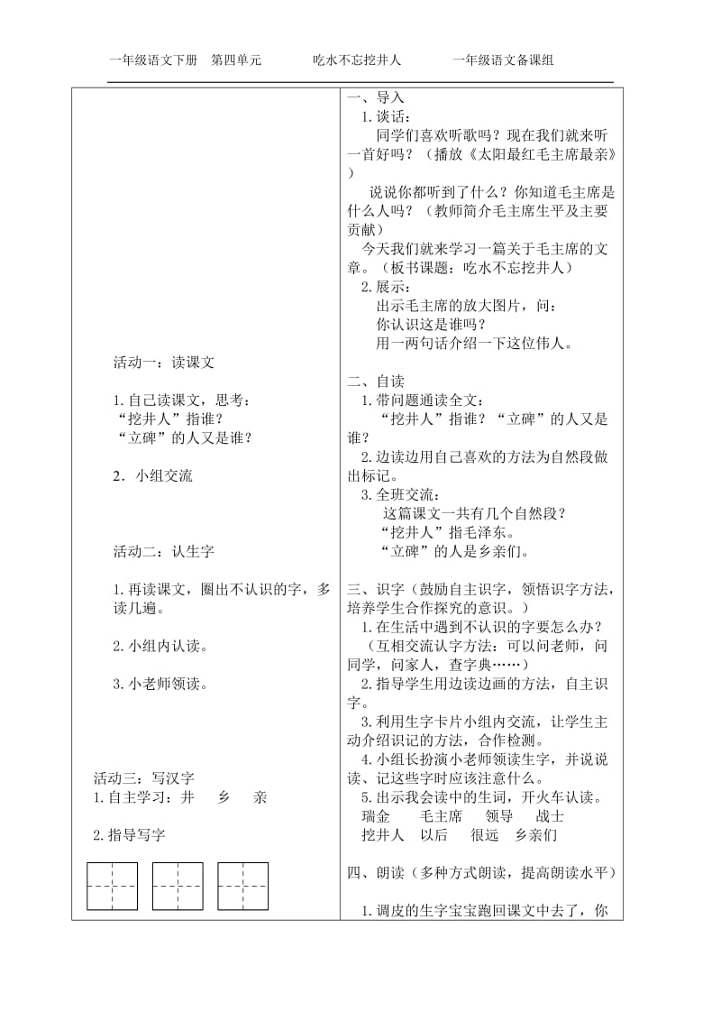 9.吃水不忘挖井人(导学案）[精选文档].doc_第2页