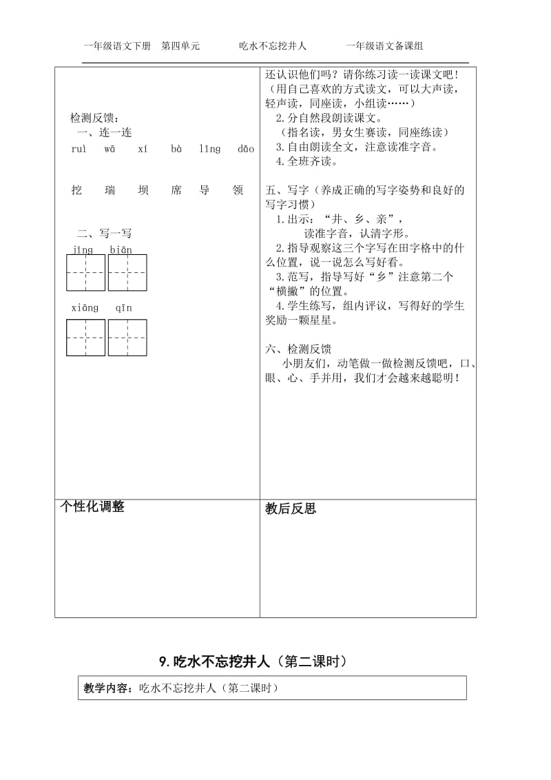 9.吃水不忘挖井人(导学案）[精选文档].doc_第3页