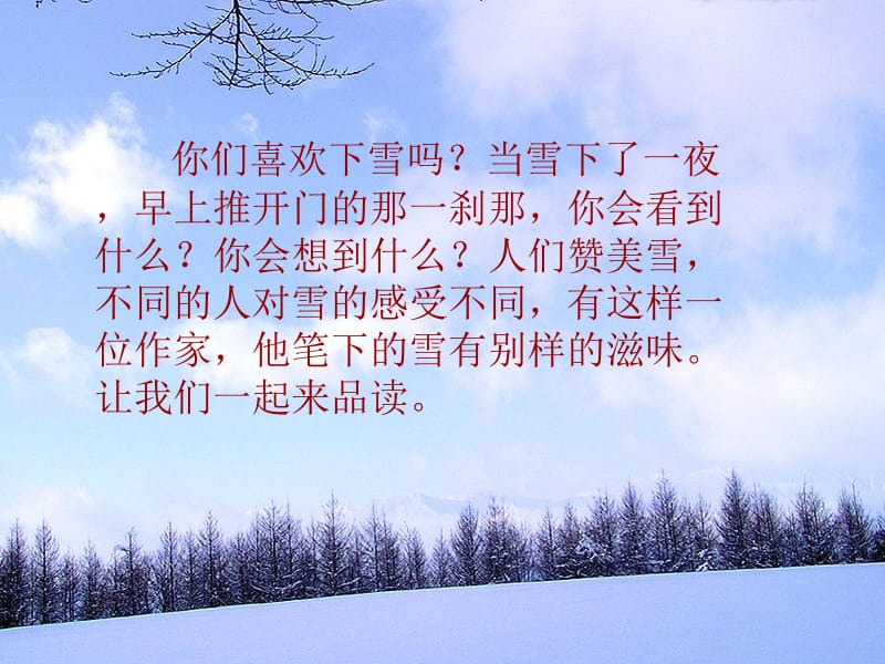 (北师大版)四年级语文上册课件_下雪的早晨[精选文档].ppt_第2页